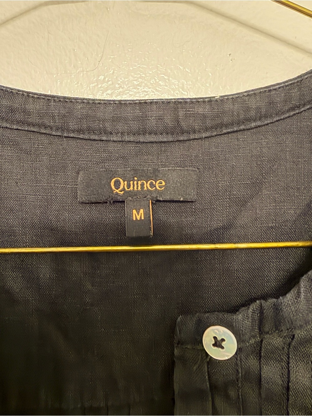 Quince 100% Linen Sleeveless Shift Dress Black Medium - Picture 2 of 5
